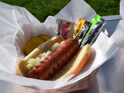 Trader's hot dog at Food Trailer
